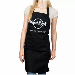 NWT Hard Rock Cafe Kitchen Chef Cook BBQ Grill Apron Love All Serve All 30X25